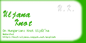 uljana knot business card